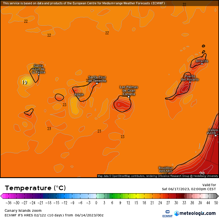 Temperaturas en Canarias