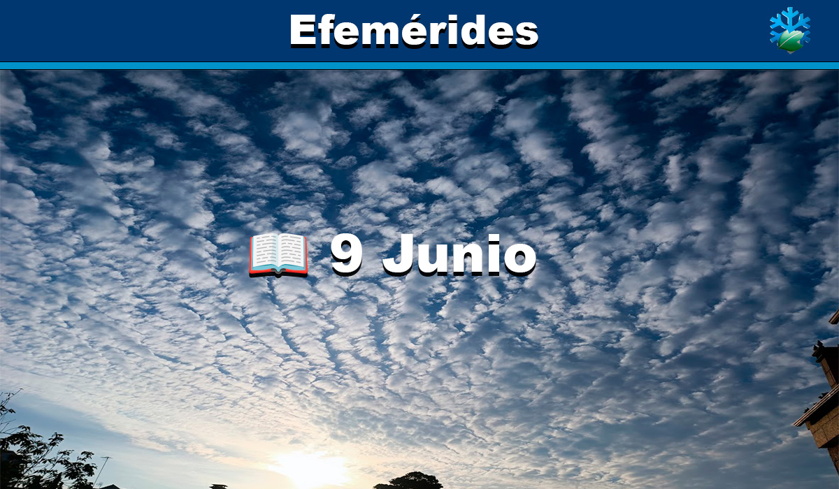 Efemérides meteorológicas del 9 de junio