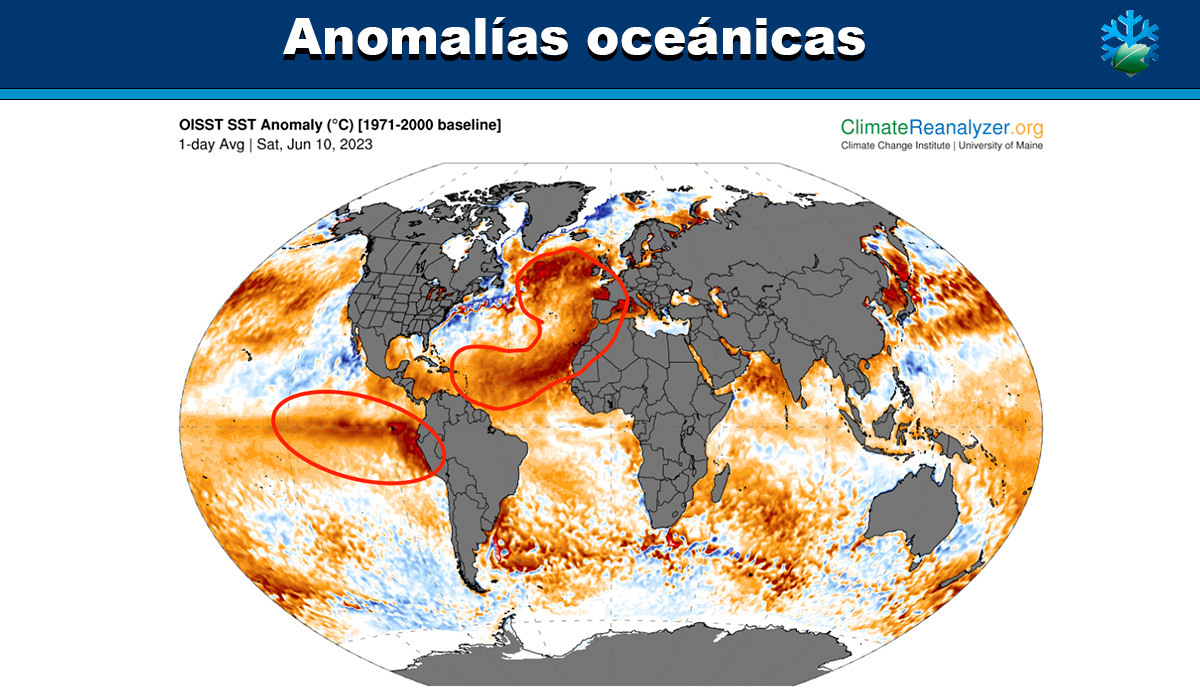 Anomalías térmicas oceánicas