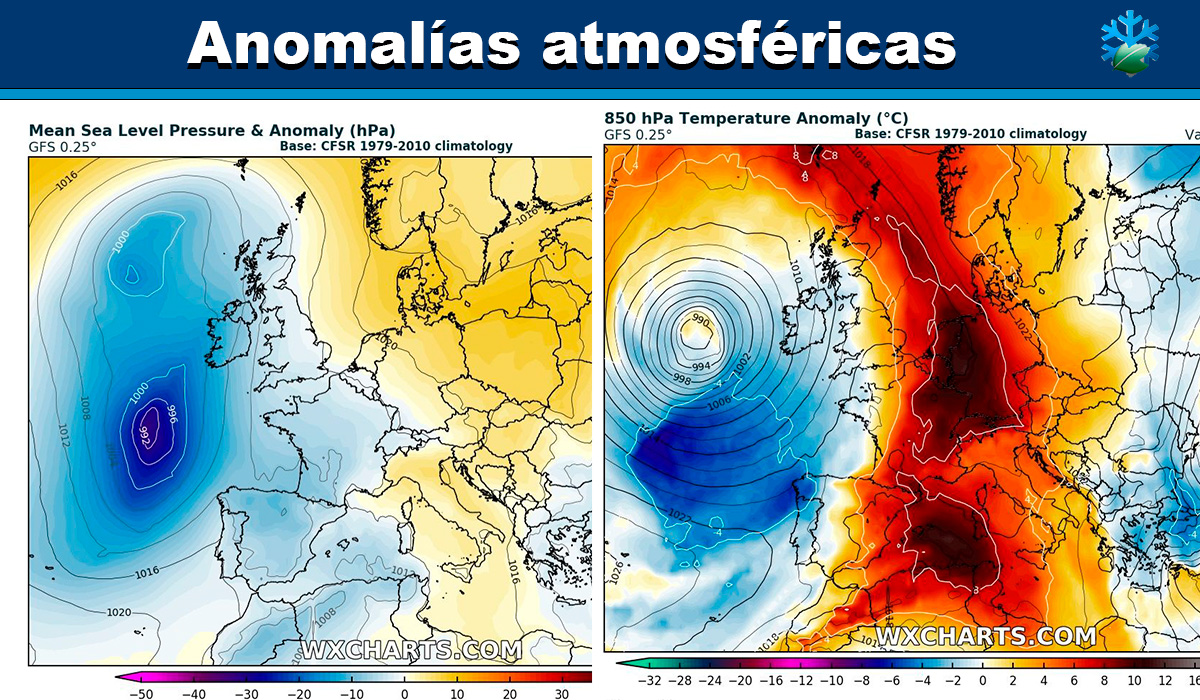 Mapas de anomalías meteorológicas