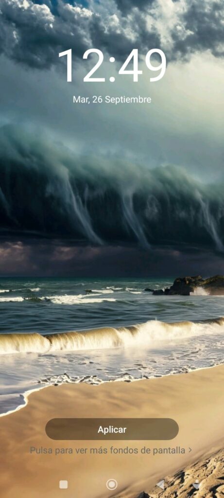 Fondo de pantalla tormenta en playa