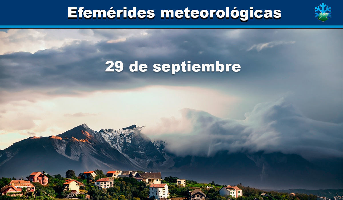 Efemérides meteorológicas del 29 de septiembre