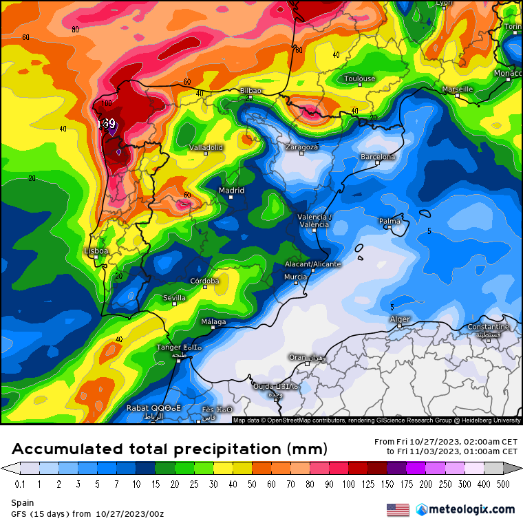 GFS lluvias