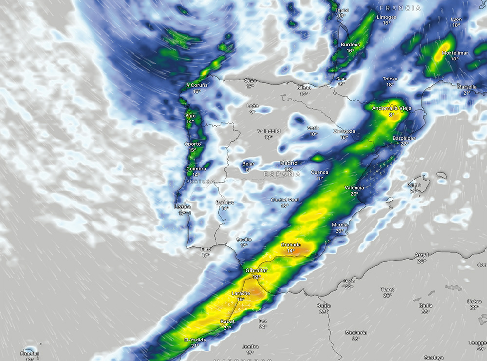 Frente de lluvias