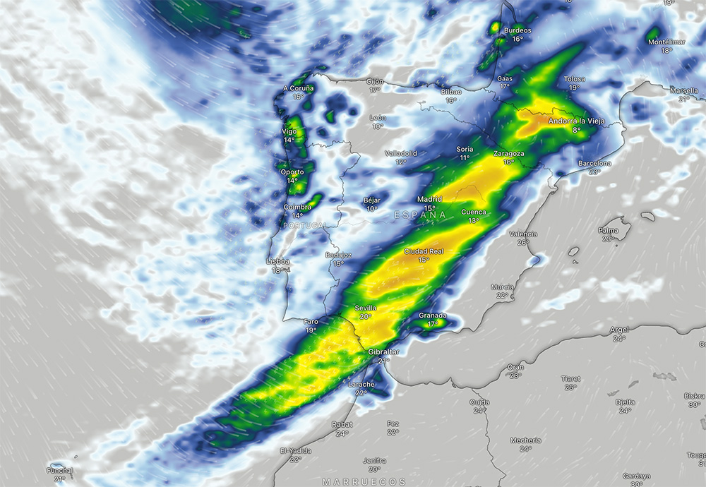 Frente de lluvias
