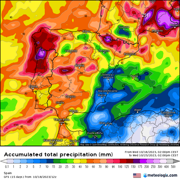 GFS lluvias