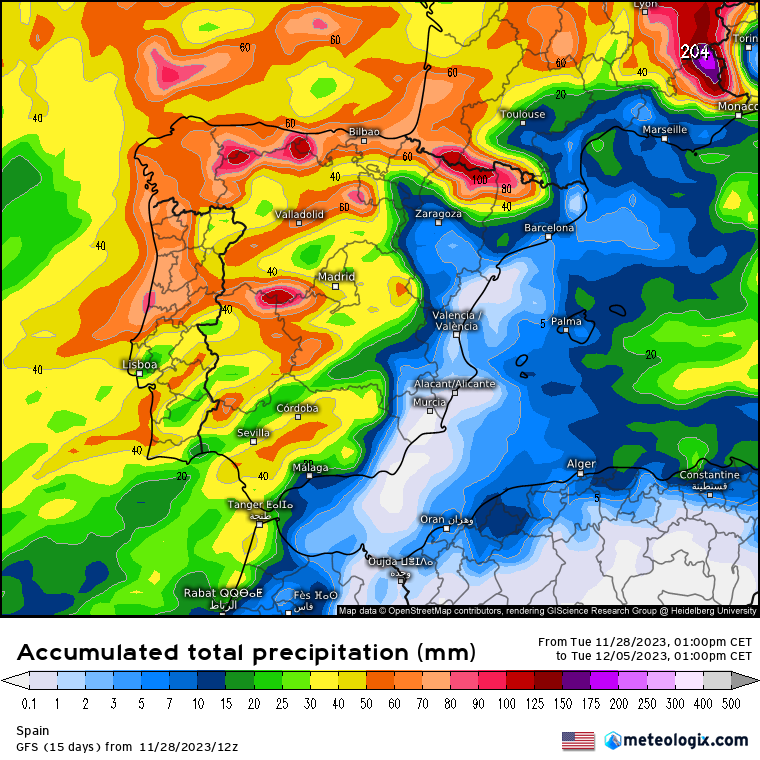 GFS lluvias
