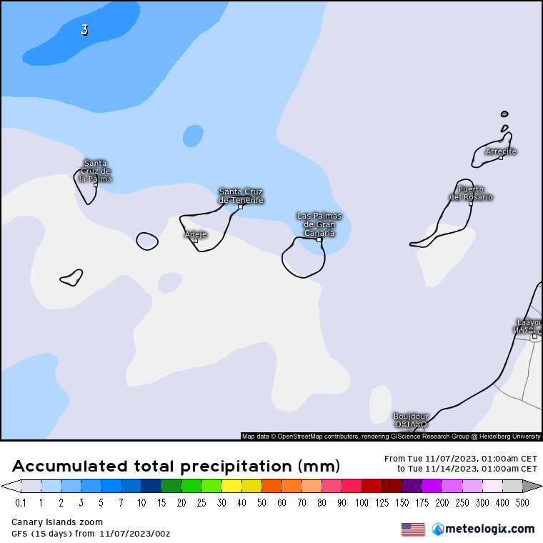 GFS lluvias Canarias