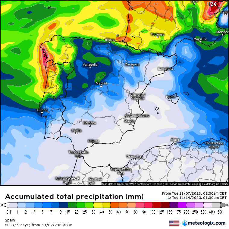 GFS lluvias