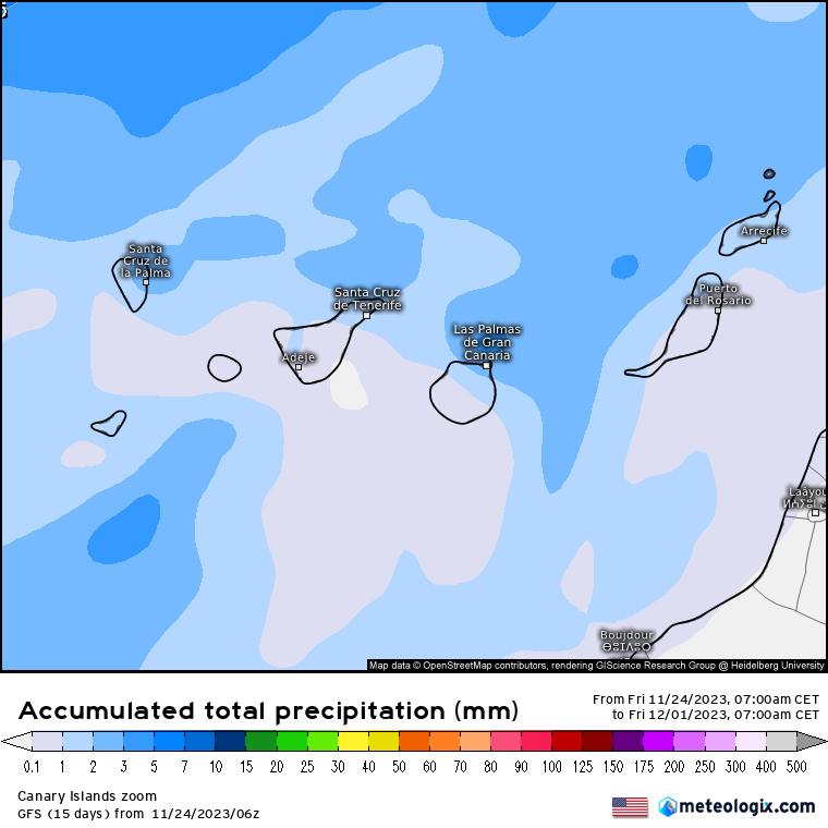 GFS lluvias Canarias
