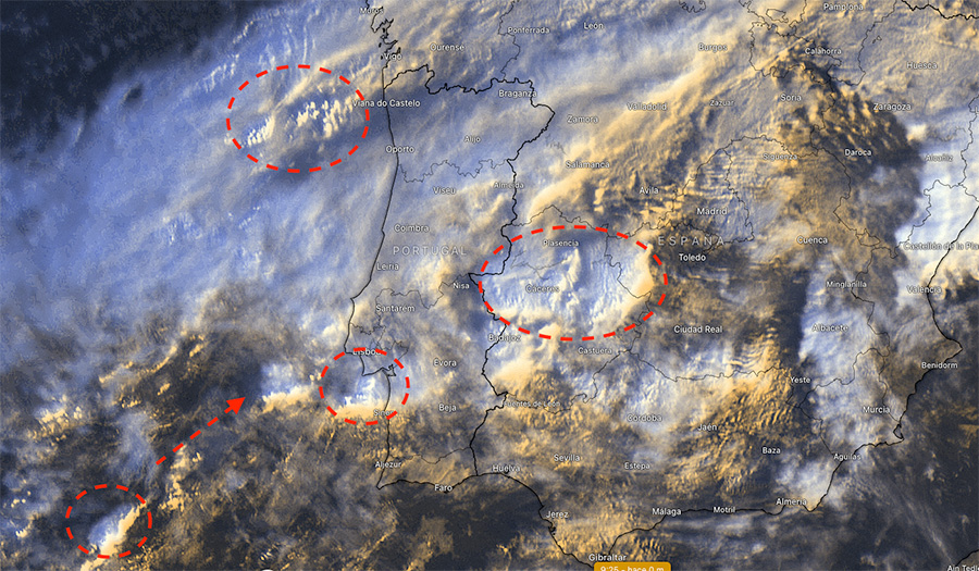 Imágenes de satélite península Ibérica