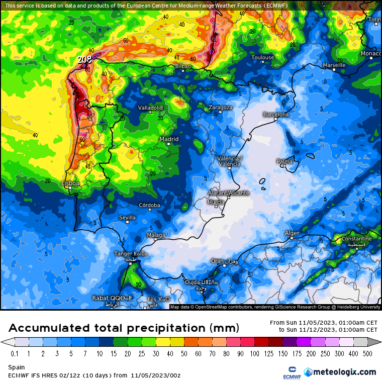 ECMWF lluvias 