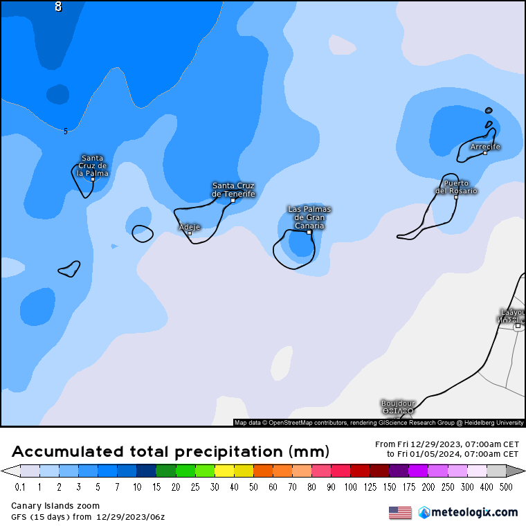 GFS lluvias Canarias 