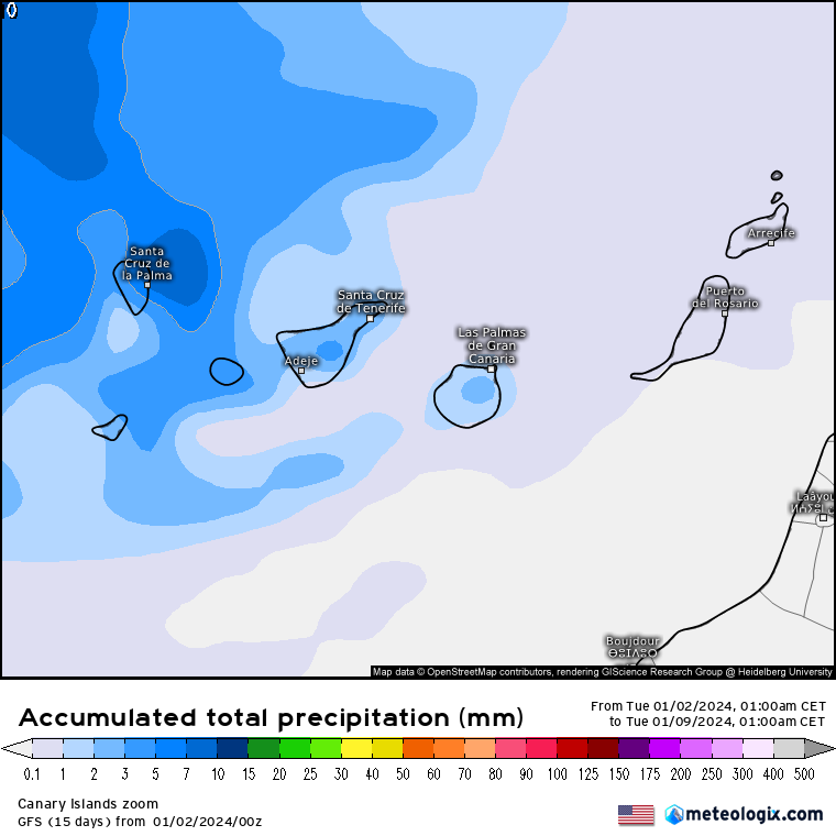 GFS lluvias