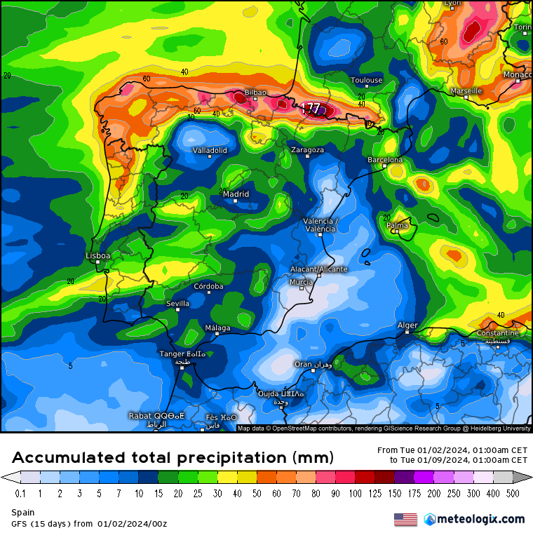 GFS lluvias