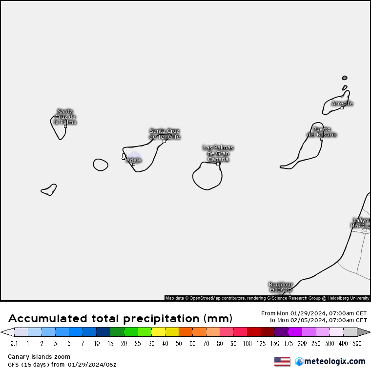 ECMWF lluvias Canarias