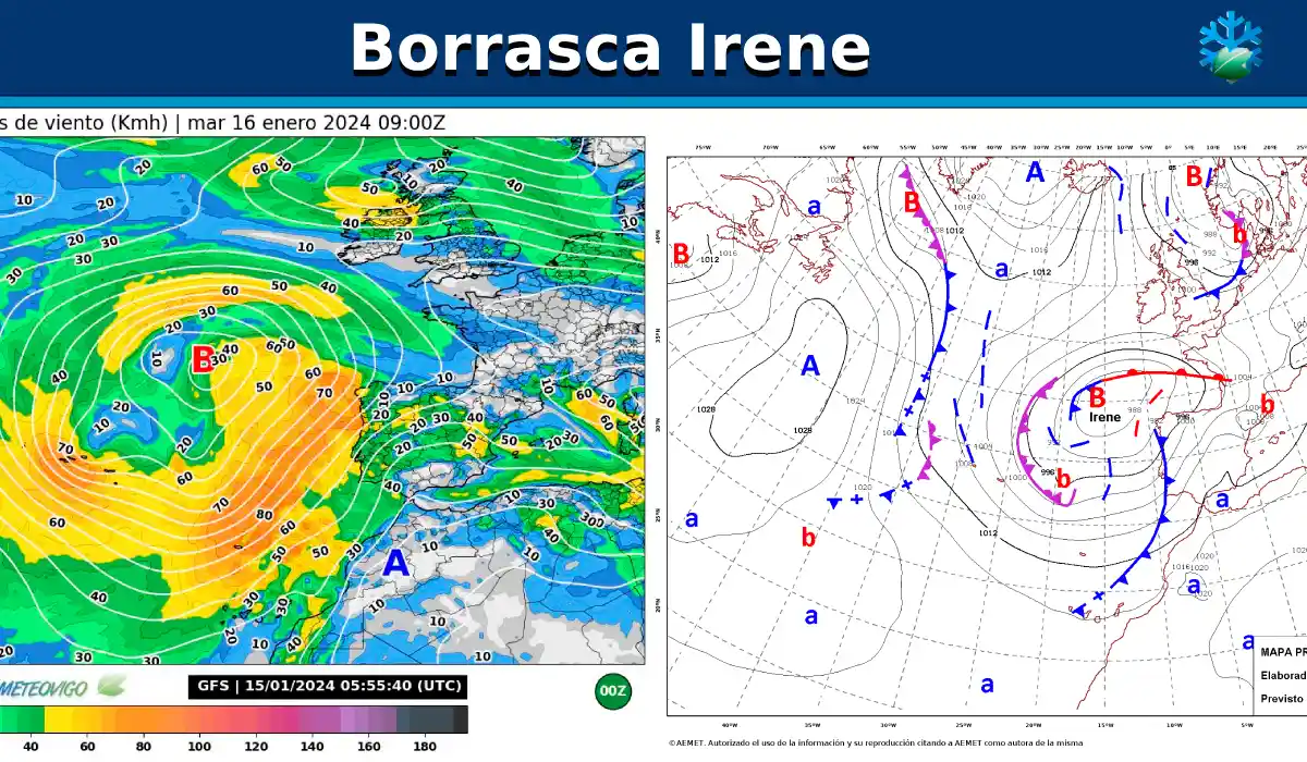 Borrasca Irene: el temporal que seguimos ya tiene nombre; así impactará en España
