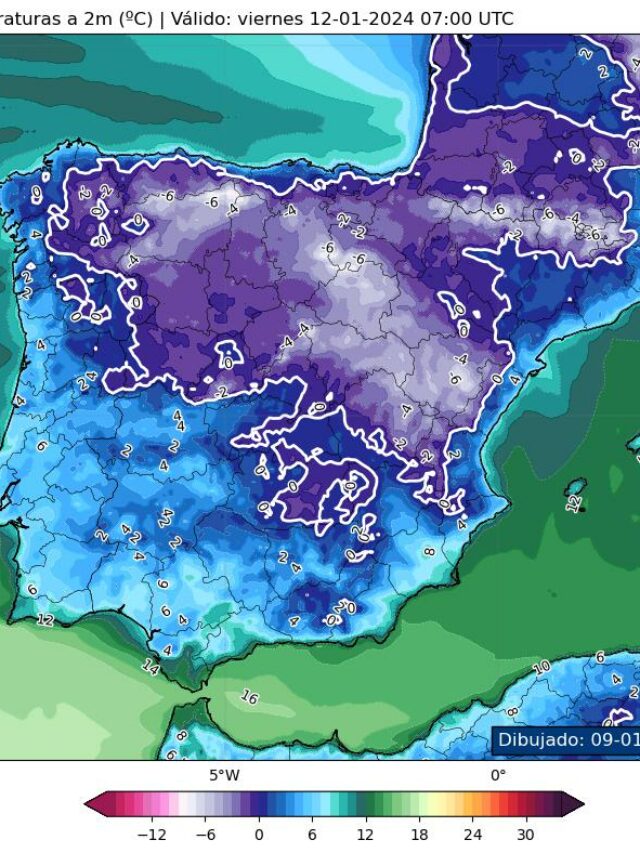 Zonas afectadas por las heladas en los próximos días