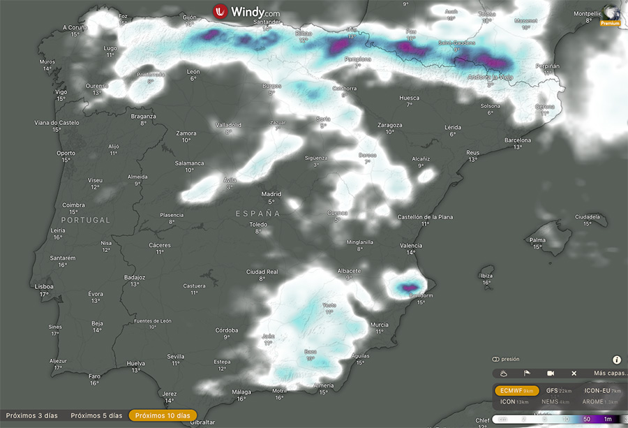 Mapa de extensi&oacute;n de nieve
