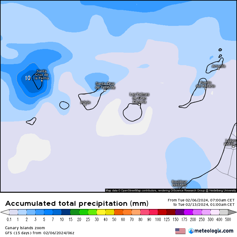 GFS lluvias Canarias