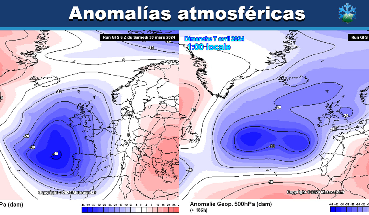 Mapas de anomalías atmosféricas