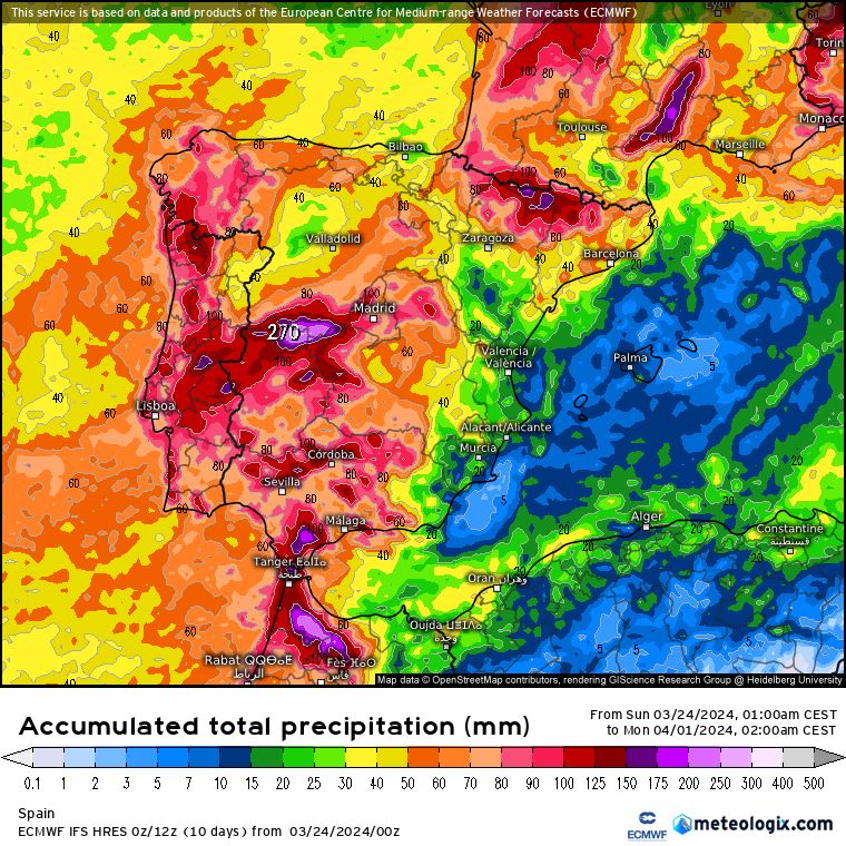 ECMWF lluvias 