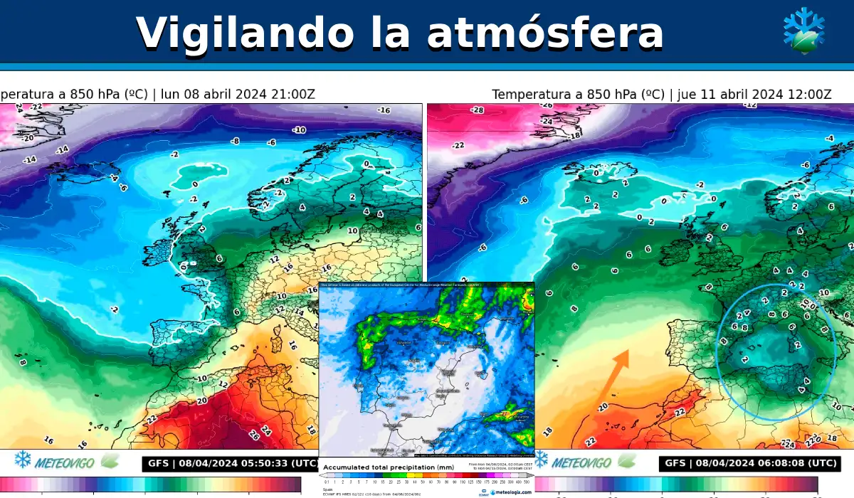 Estas son las lluvias previstas para esta semana en España según el ECMWF