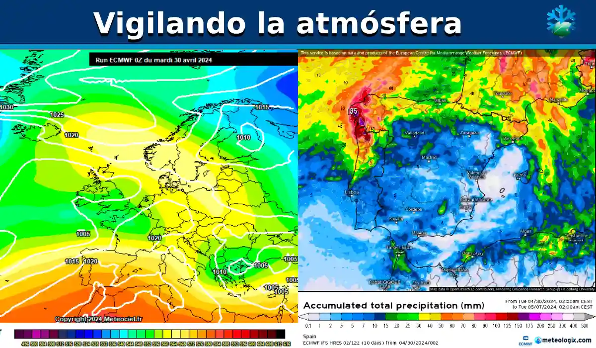 Estas son las lluvias que podemos esperar durante los próximos 7 días según el modelo europeo