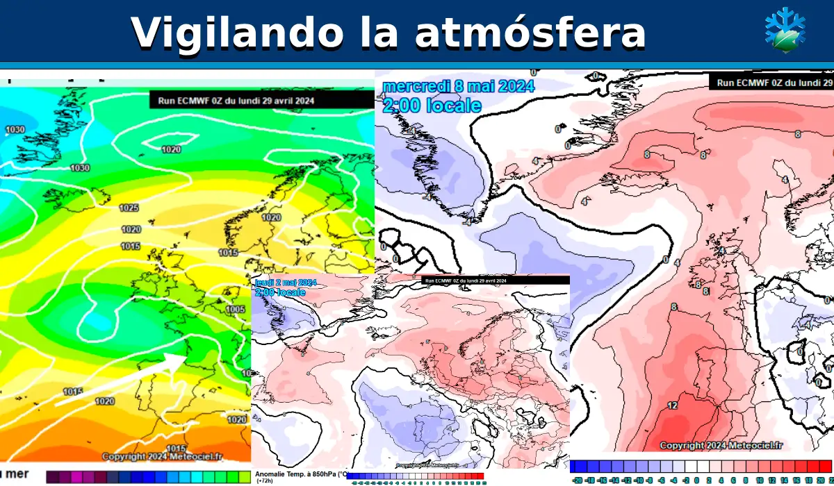 Se empiezan a ver cambios en la circulación atmosférica a medio plazo: ¿Suroestes y la dorsal anticiclónica más cerca?