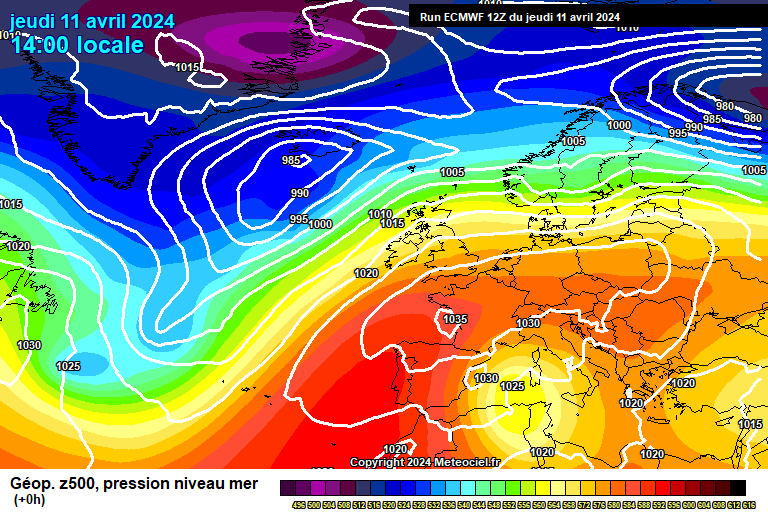 ECMWF geopotencial