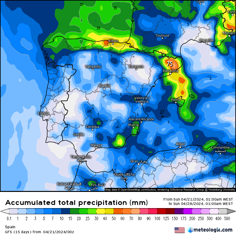 GFS lluvias 