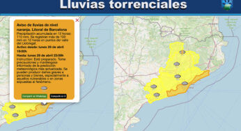 Se eleva el nivel de aviso por riesgo importante en el litoral de Barcelona: fuertes lluvias y tormentas