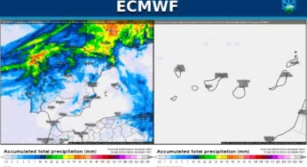 Así dibuja el modelo europeo las lluvias de los próximos 7 días