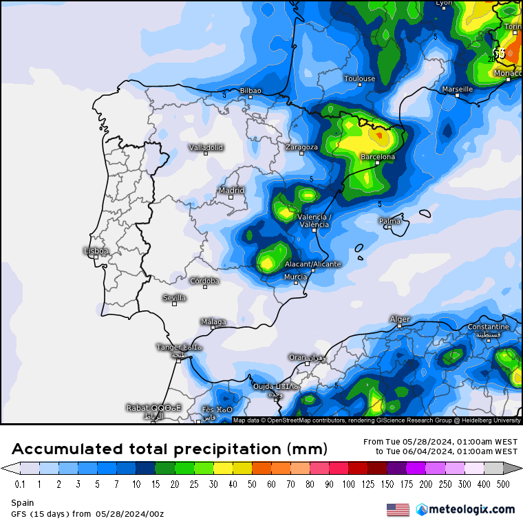 GFS lluvias