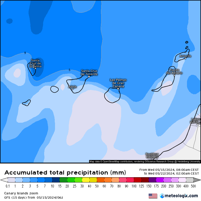 GFS lluvias Canarias