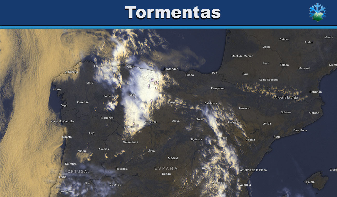 Imágenes de satélite tormentas España