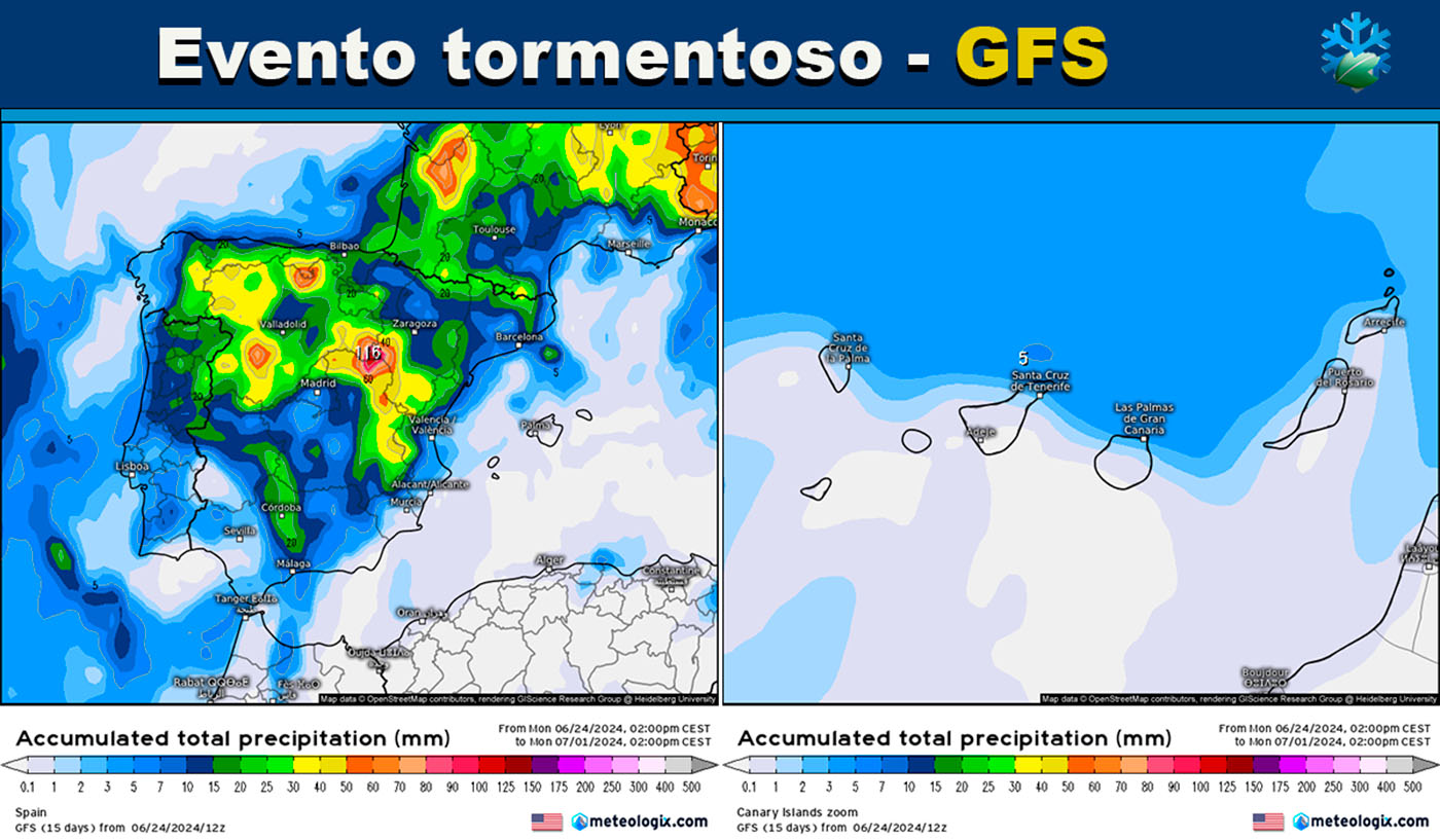 GFS lluvias