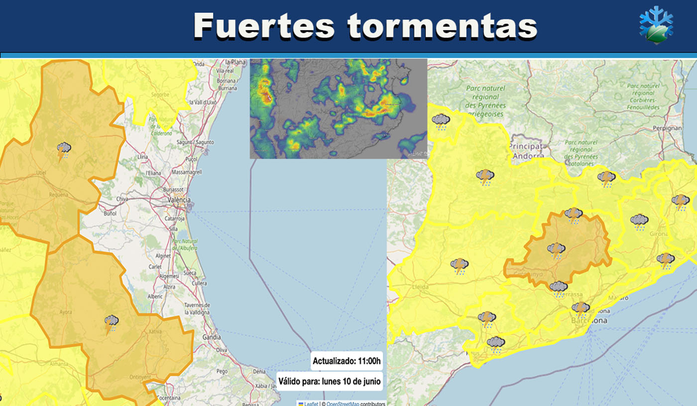 Mapas de avisos AEMET