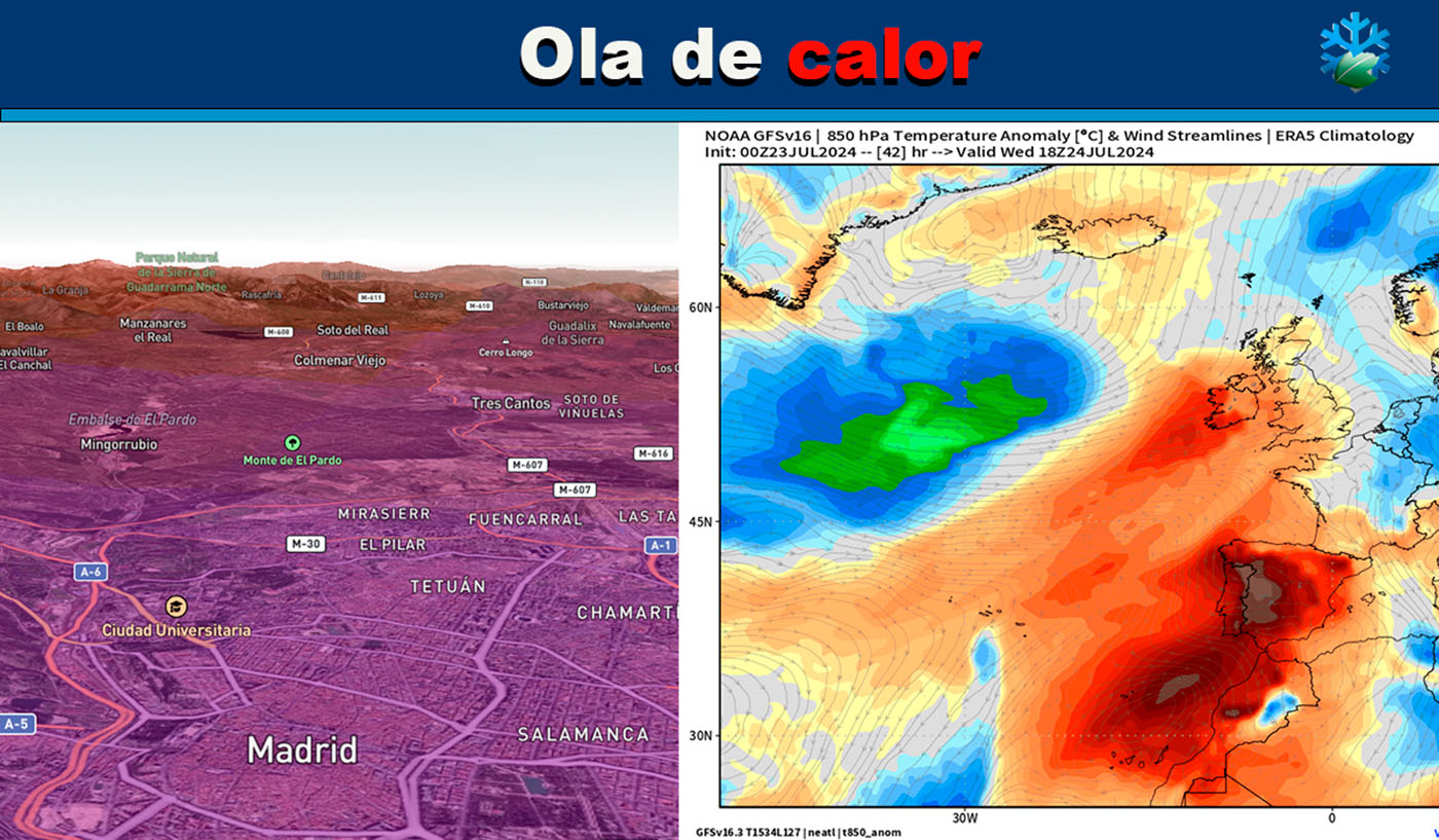 Mapas ola de calor en España julio 2024