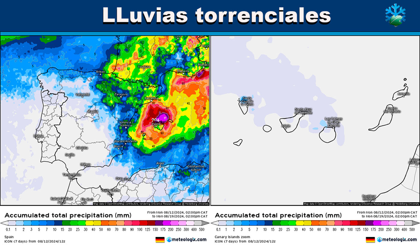 Lluvias mapas