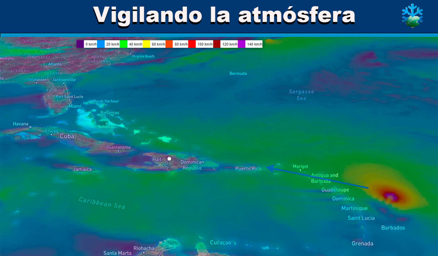 Mapas meteorológicos, huracanes