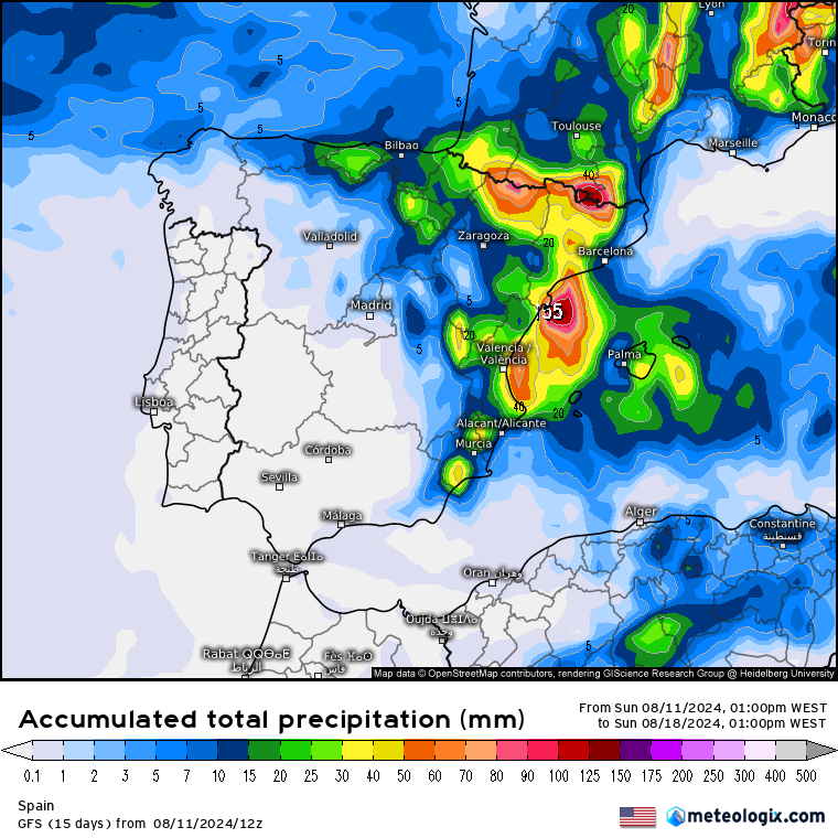GFS lluvias 