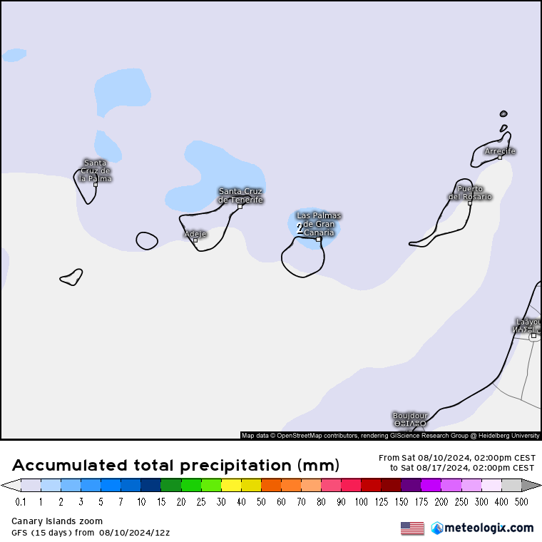 GFS lluvias Canarias 