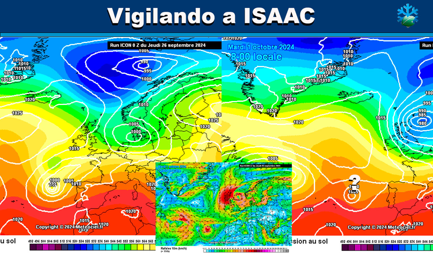 Tormenta tropical Isaac, según el modelo alemán