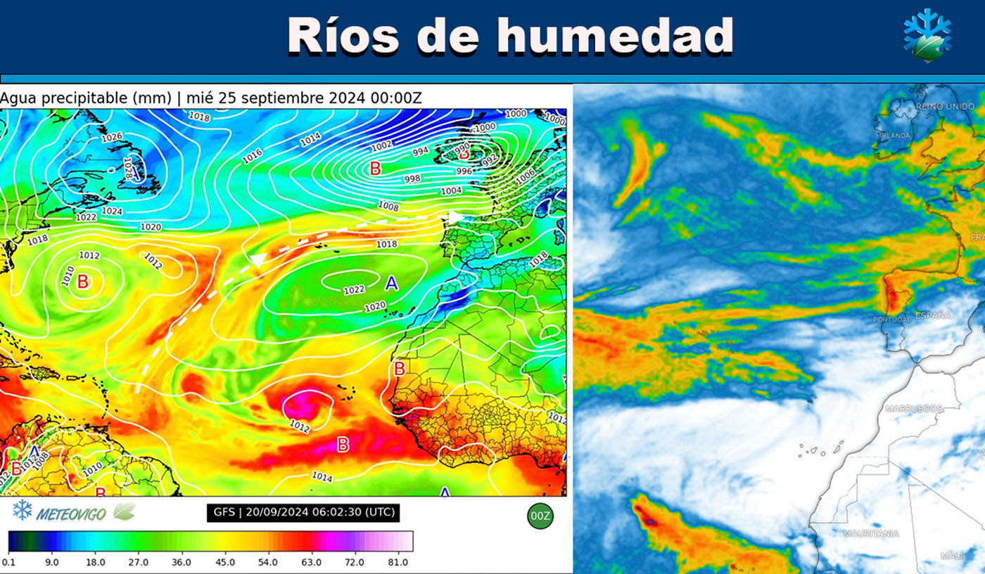 Mapas ríos de humedad