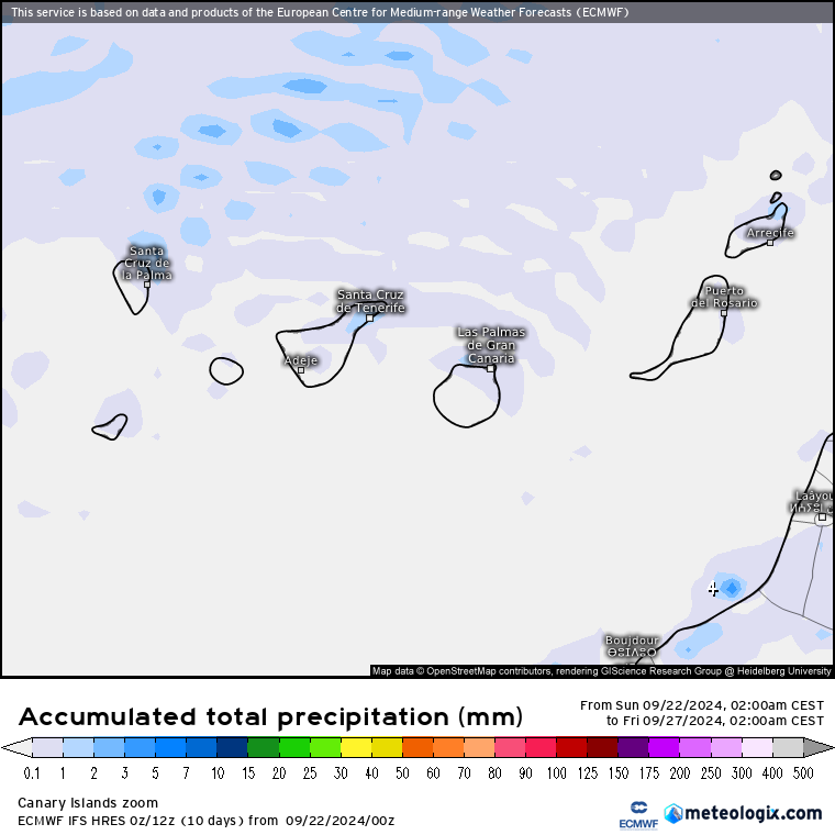 ECMWF lluvias Canarias 