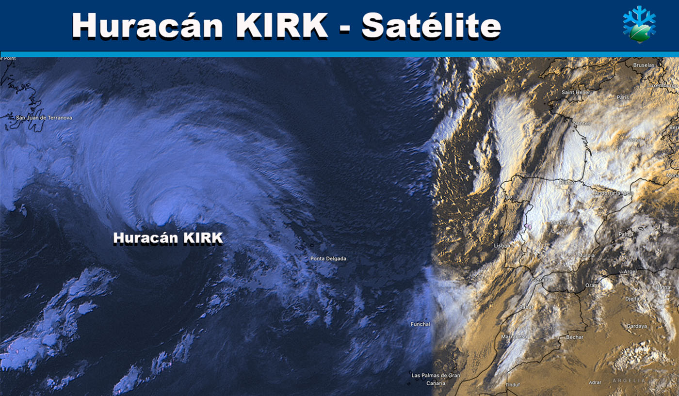 Imágenes del satélite del ciclón Kirk