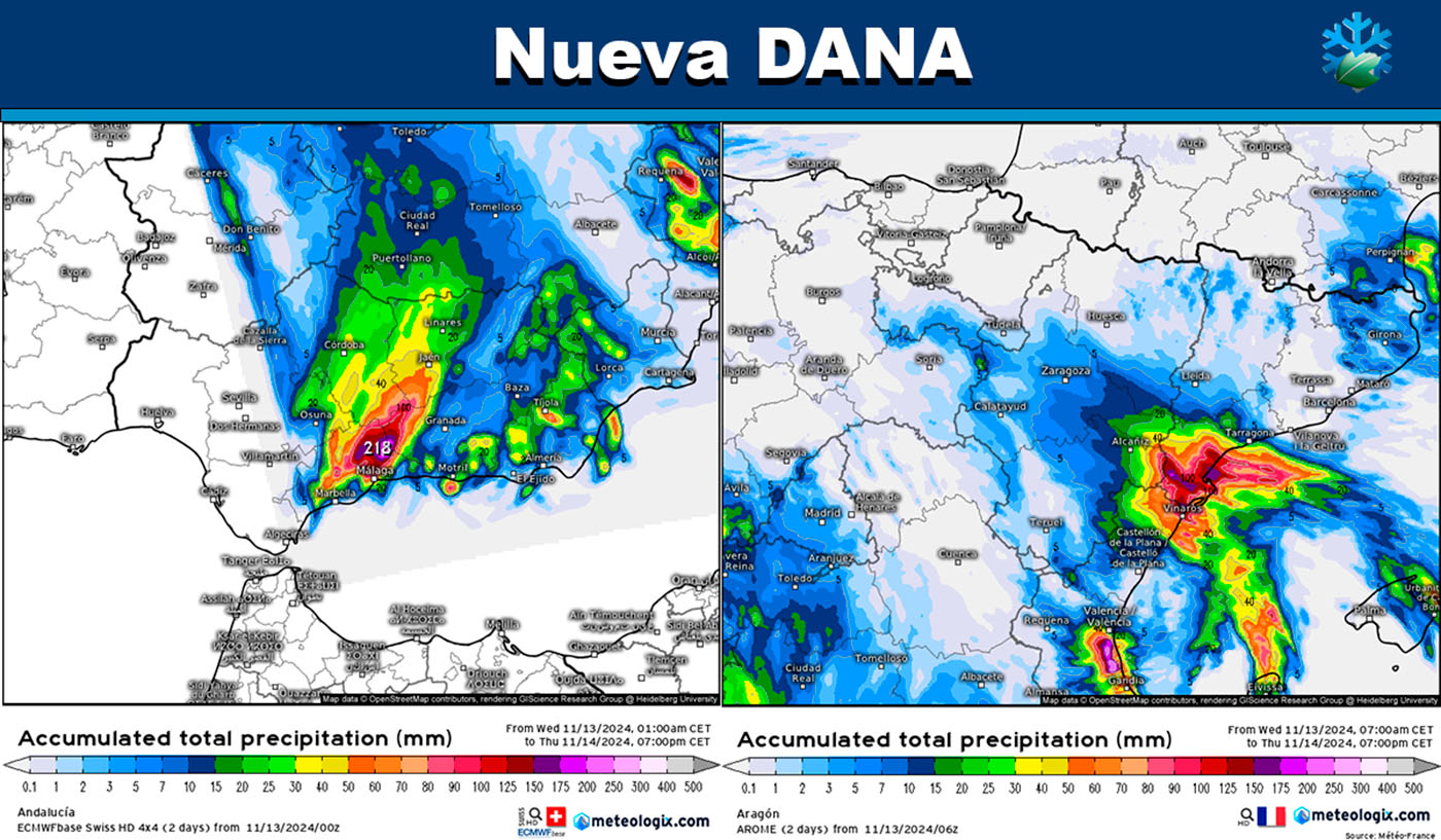 Mapas meteorológicos DANA