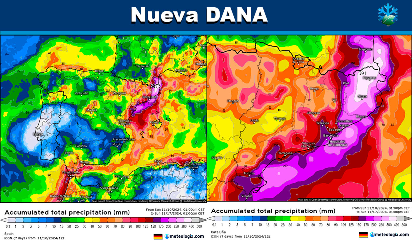 Mapas meteorológicos DANA