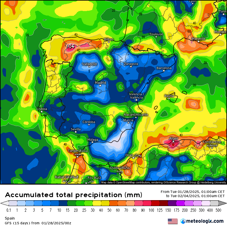 GFS lluvias 